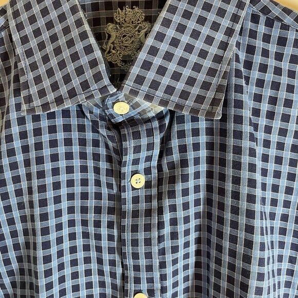 English Laundry Cotton Plaid Button Down Shirt - Picture 3 of 5